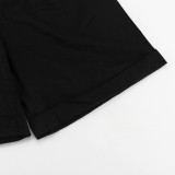 Women Linen summer casual sleeveless vest shorts Two Piece Set