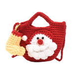 Christmas Wool Knitting Bag Fashionable Shoulder Bag Santa Claus Bag