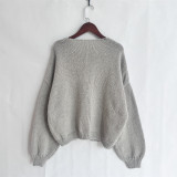 Women Round Neck lace knitting cardigan jacket