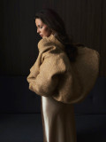 Women gold thread sequined Stand Collar jacket