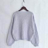 Women Round Neck lace knitting cardigan jacket