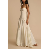 Women suspenders Casual Holidays zipper dress