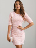 Women Party Sexy Sequin Backless Dress