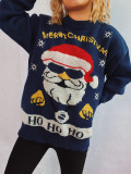 Christmas Women Knitting Santa Claus Sweater