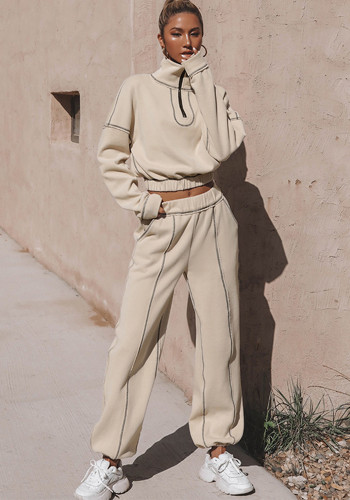 Women sports Casual Hoodies and Pant Two Piece Set