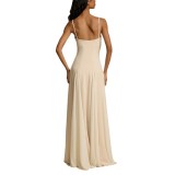 Women suspenders Casual Holidays zipper dress