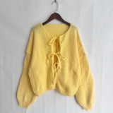 Women Round Neck lace knitting cardigan jacket
