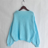 Women Round Neck lace knitting cardigan jacket