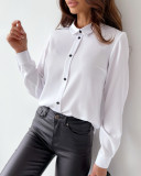 Women white long sleeve shirt