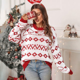 Autumn Winter Knitting Shirt Long Sleeve Round Neck Christmas Sweater