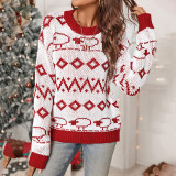 Autumn Winter Knitting Shirt Long Sleeve Round Neck Christmas Sweater