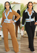 Women Sexy Single-Breasted Top and Pants Two-Piece Set Women Sexy Single-Breasted Top and Pants Two-Piece Set