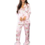 Christmas Women Plaid Print Pajama Set