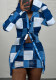 Printed Shirt Skirt Plus Size Two Piece Set