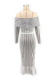 Women Off Shoulder Top and Skirt Two-Piece Set