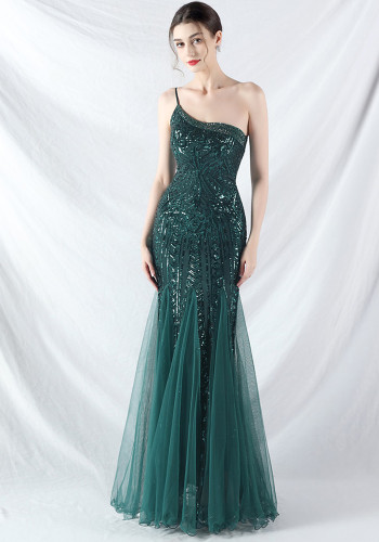 Plus Size Women Sequined Formal Party Maxi Evening Dress