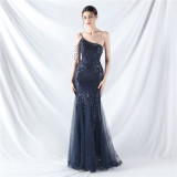 Plus Size Women Sequined Formal Party Maxi Evening Dress