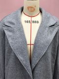 Autumn and Winter Warm Jacket Long Sleeve Turndown Collar Fleece Women's Coat