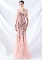 Plus Size Women Sequined Formal Party Maxi Evening Dress