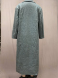 Autumn and Winter Warm Jacket Long Sleeve Turndown Collar Fleece Women's Coat