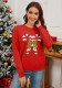 Christmas Cane Bow Sequin Women's Sweater Autumn Winter Fashion Round Neck Long Sleeve Knitting Shirt