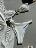 Sexy Two Pieces Bikini Beach Dresses Three-Piece  Women's Swimsuits