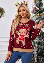 Casual Women Autumn Winter Long-Sleeved Pullover Christmas Sweater Casual Women Autumn Winter Long-Sleeved Pullover Christmas Sweater