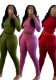 Ribbed Elastic Yoga Sports Women's Tight Slim Two Piece Pants Set