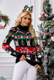 Autumn Winter  Omen's Long-Sleeved Turtleneck Pullover Snowman Christmas Sweater