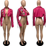 Autumn Winter High Street Trend Short Pu Leather Jacket