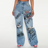 Women Ripped Jeans Denim Pants