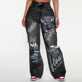 Women Ripped Jeans Denim Pants