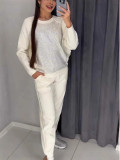 Spring And Autumn Fashion Casual Hooded Two Piece Tacksuits