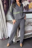 Autumn Winter Casual Long-Sleeved Hoodies Trousers 2-Piece Set