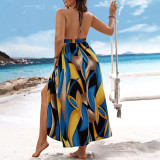 Women Beach Printed Strap Dress