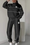 Autumn Winter Letter Long-Sleeved Top Trousers Casual Sports Suits