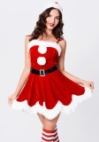 Red Christmas Strap Party Dress