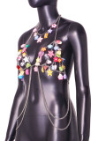 Multi-Color Accessories Halter Neck Strap Body Chain Top