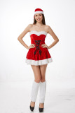 Trendy Christmas Strapless Party Dress