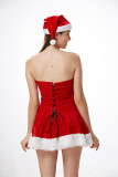 Trendy Christmas Strapless Party Dress