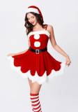 Red Christmas Strap Party Dress