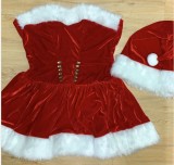 Trendy Christmas Strapless Party Dress