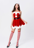Red Christmas Strap Party Dress