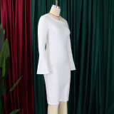 Women's Autumn Fashion Chic Elegant Africa Plus Size Bodycon Dress