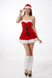 Trendy Christmas Strapless Party Dress