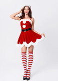 Red Christmas Strap Party Dress