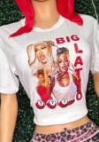 Women American Retro Short Sleeve T-Shirt