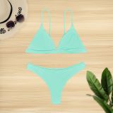 Solid Color Bikini Swimsuit