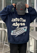 Autumn American Street Casual Letter Print Loose Hooded Hoodies Autumn American Street Casual Letter Print Loose Hooded Hoodies