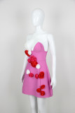 Pearl Strap Flower Sexy Short Bandage Sexy Dress